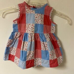 2nd Step Girls Patch Work Dress Sleeveless Size 24 Mo.